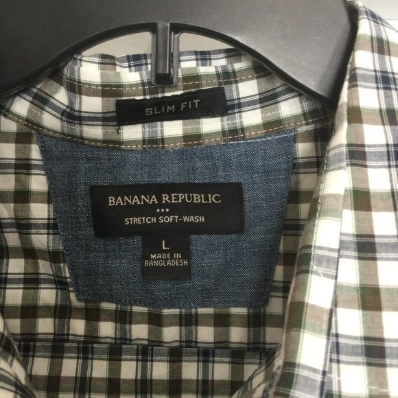 Banana Republic Size Large Checkerd Shirt EUC - Picture 2 of 4
